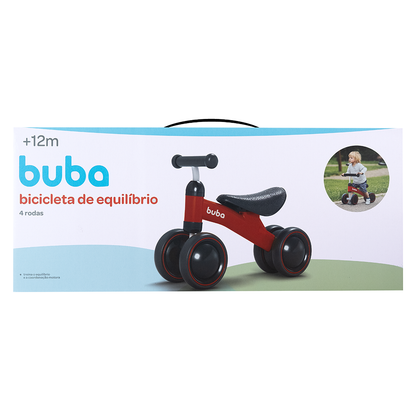 Buba - Bicicleta de Equilíbrio 4 Rodas Retro Sem Pedal